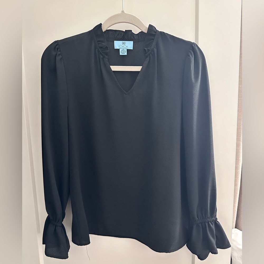 CeCe Black Blouse